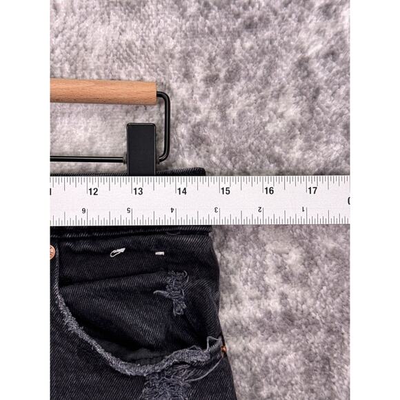 Abercrombie & Fitch Jeans 27 / 4 Womens 90s Straight Charcoal Black Wash Denim - Picture 3 of 7